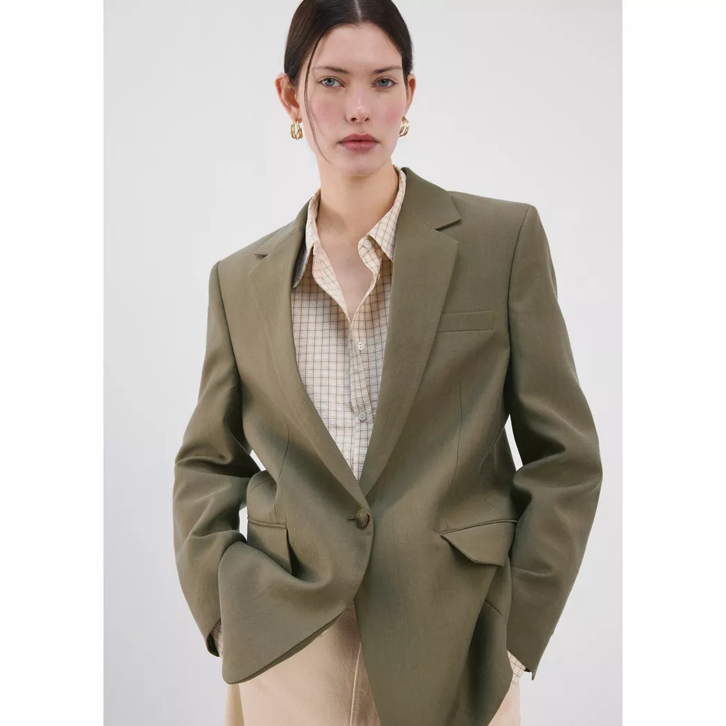 Mango - Blazer, für Damen, Grün, Größe M