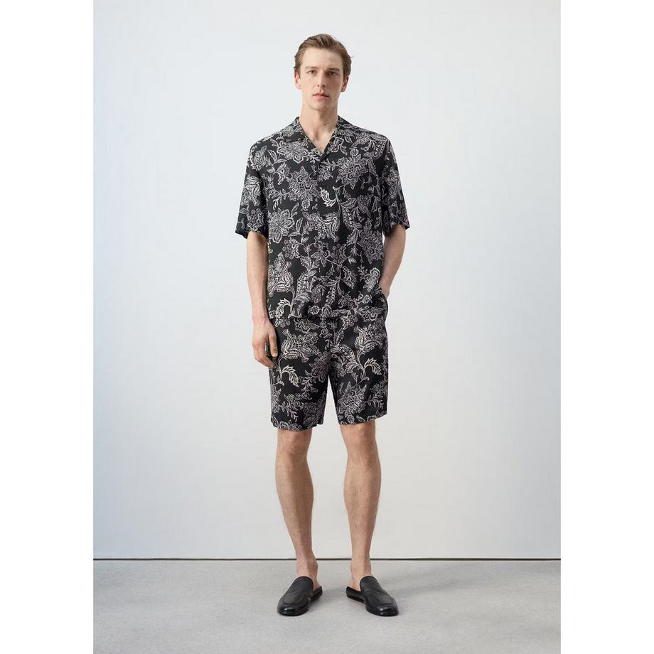 Mango Man OPIUM Chemise à Manches Courtes Motif Floral  