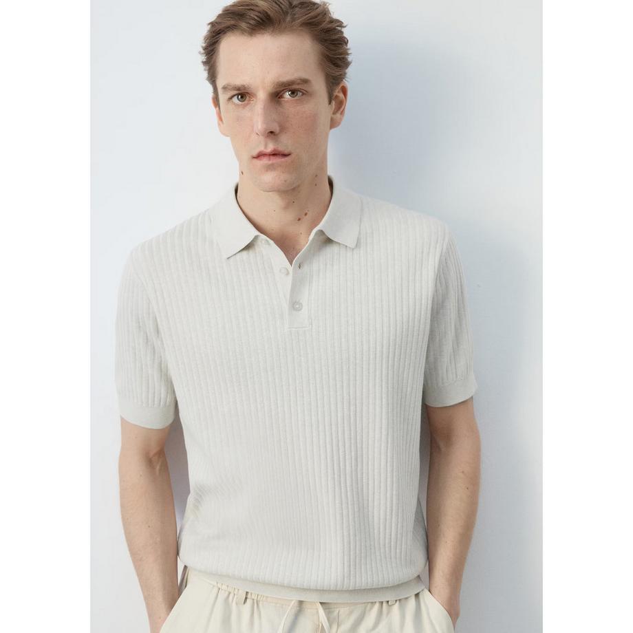 Mango Man PAULE Polo en maille côtelée  