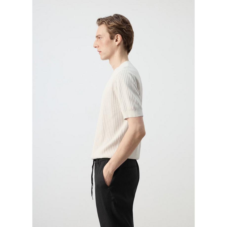 Mango Man PAULE T-shirt côtelé à manches courtes  