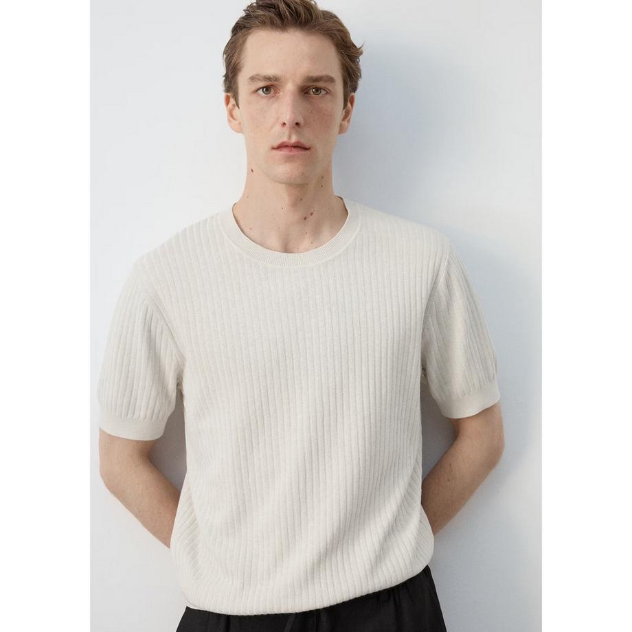 Mango Man PAULE T-shirt côtelé à manches courtes  