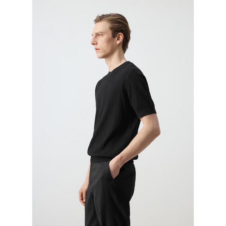 Mango Man PAULE T-shirt côtelé à manches courtes  