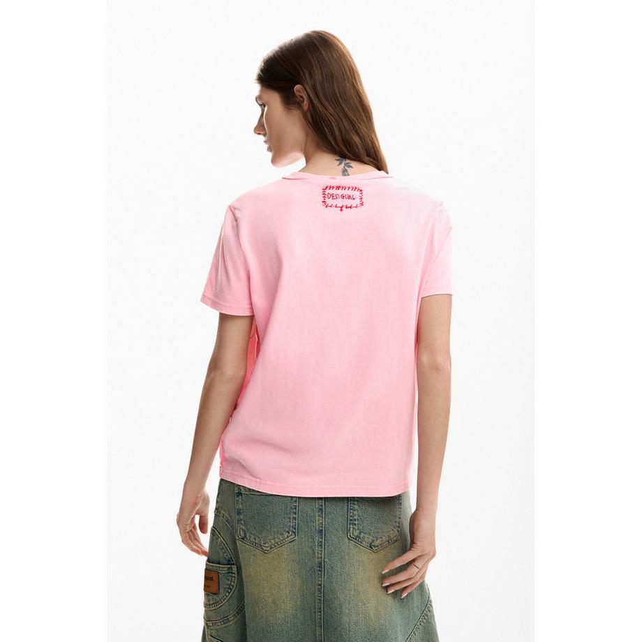 Desigual T-Shirt Imprimé Cœur Mickey Mouse  