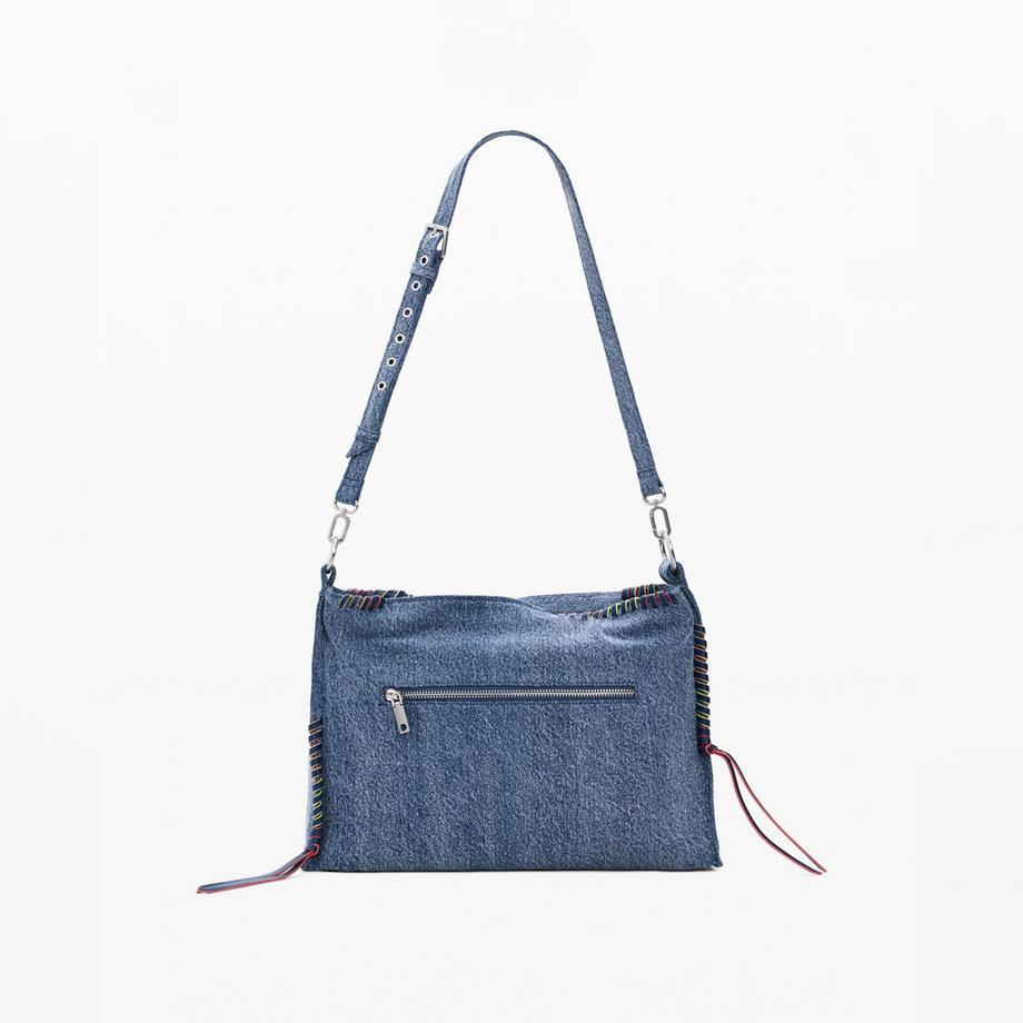 Desigual Sac à bandoulière en denim avec porte-monnaie en forme de cœur  