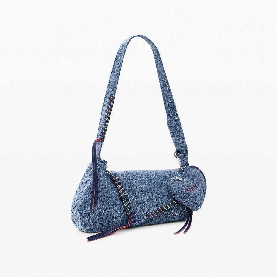 Desigual Sac bandoulière en denim avec porte-monnaie en forme de cœur  