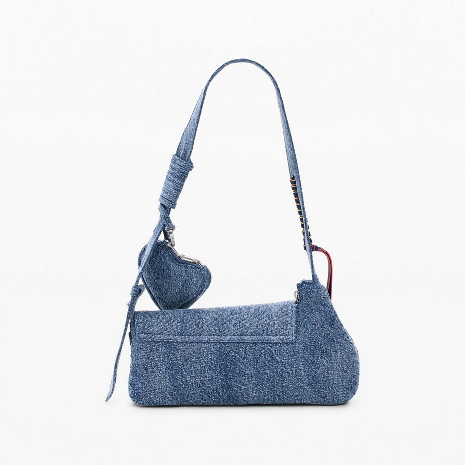 Desigual Sac bandoulière en denim avec porte-monnaie en forme de cœur  
