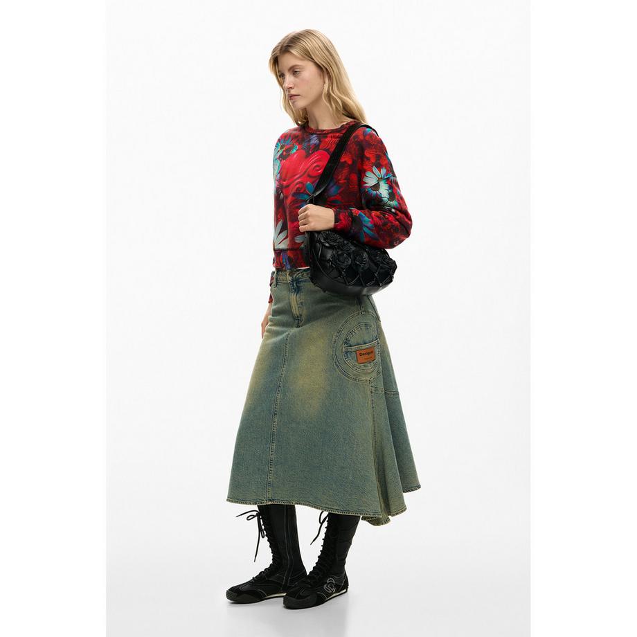 Desigual Sac à bandoulière avec appliqués floraux  