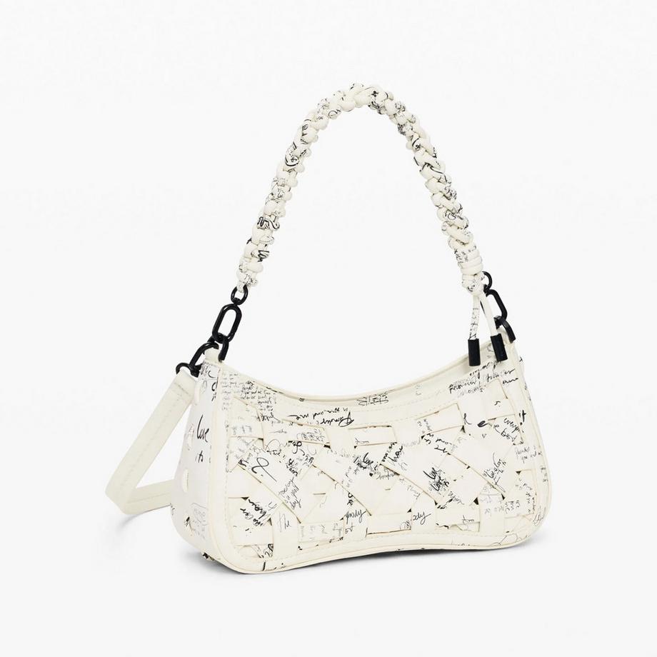 Desigual Sac à bandoulière tissé avec imprimé lettrage  