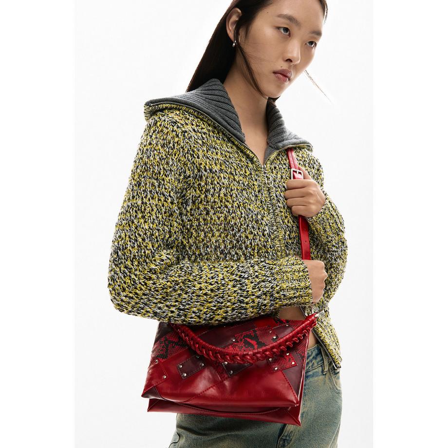 Desigual Sac à Bandoulière avec Détail Imprimé Serpent  