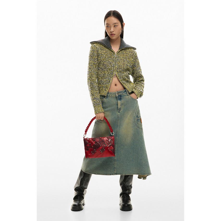 Desigual Sac à Bandoulière avec Détail Imprimé Serpent  