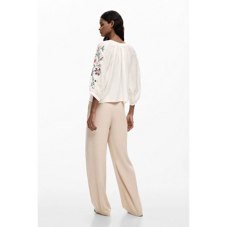 Desigual Chemisier brodé à manches 3/4  