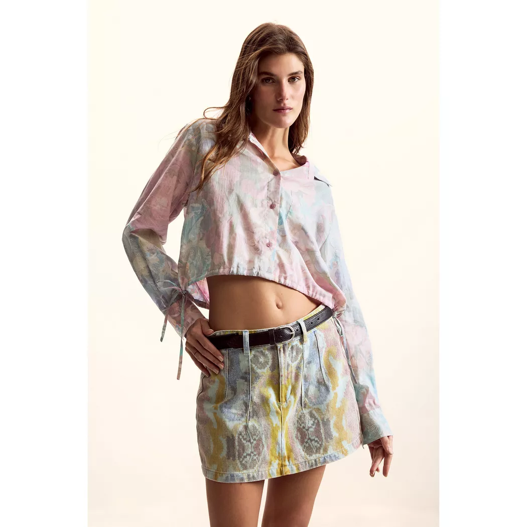 Desigual Chemise à liens conçue par Mr. Christian Lacroix RED XL female