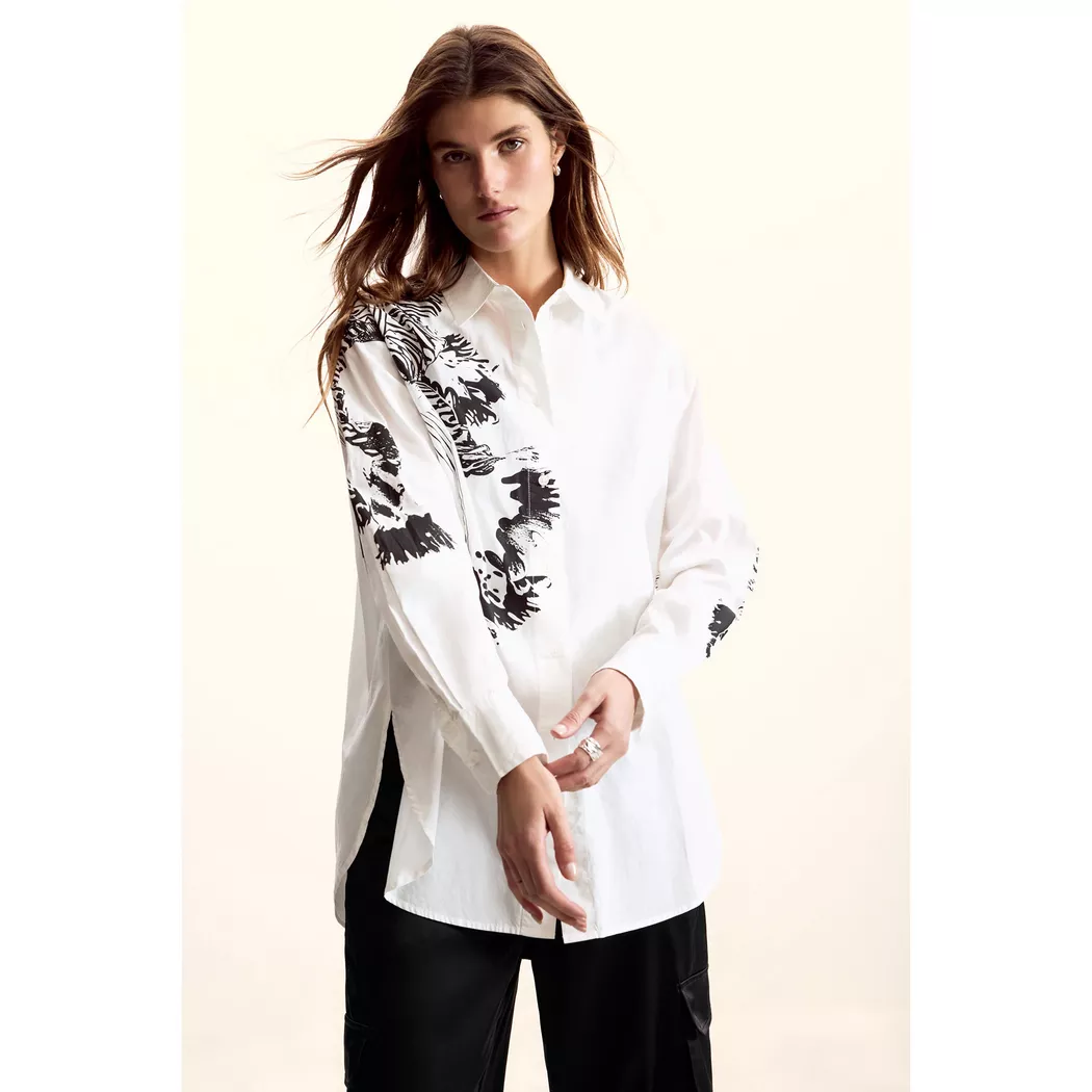 Desigual Chemise orchidée M. Christian Lacroix WHITE S/M female
