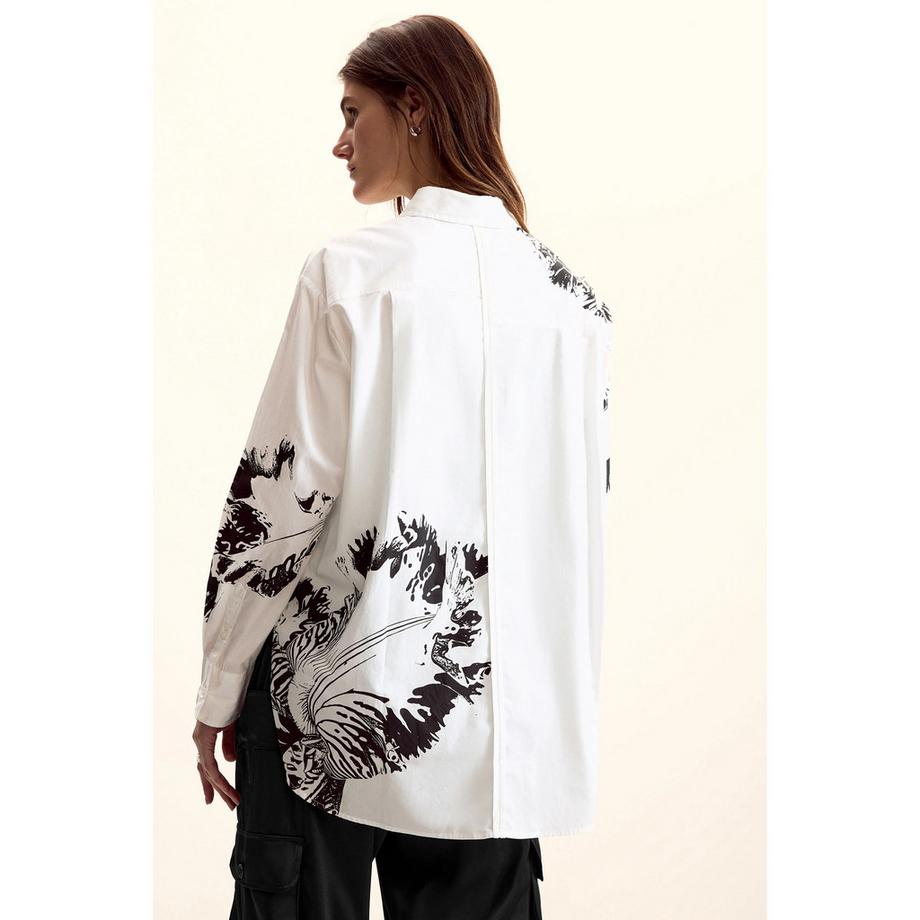 Desigual Orchid Lacroix Camicia Maniche Lunghe Oversize  