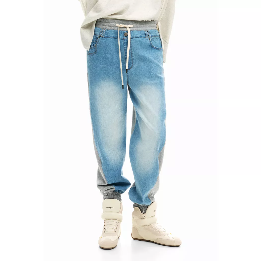 Desigual Pantalon long en denim stretch BLUE M female 2