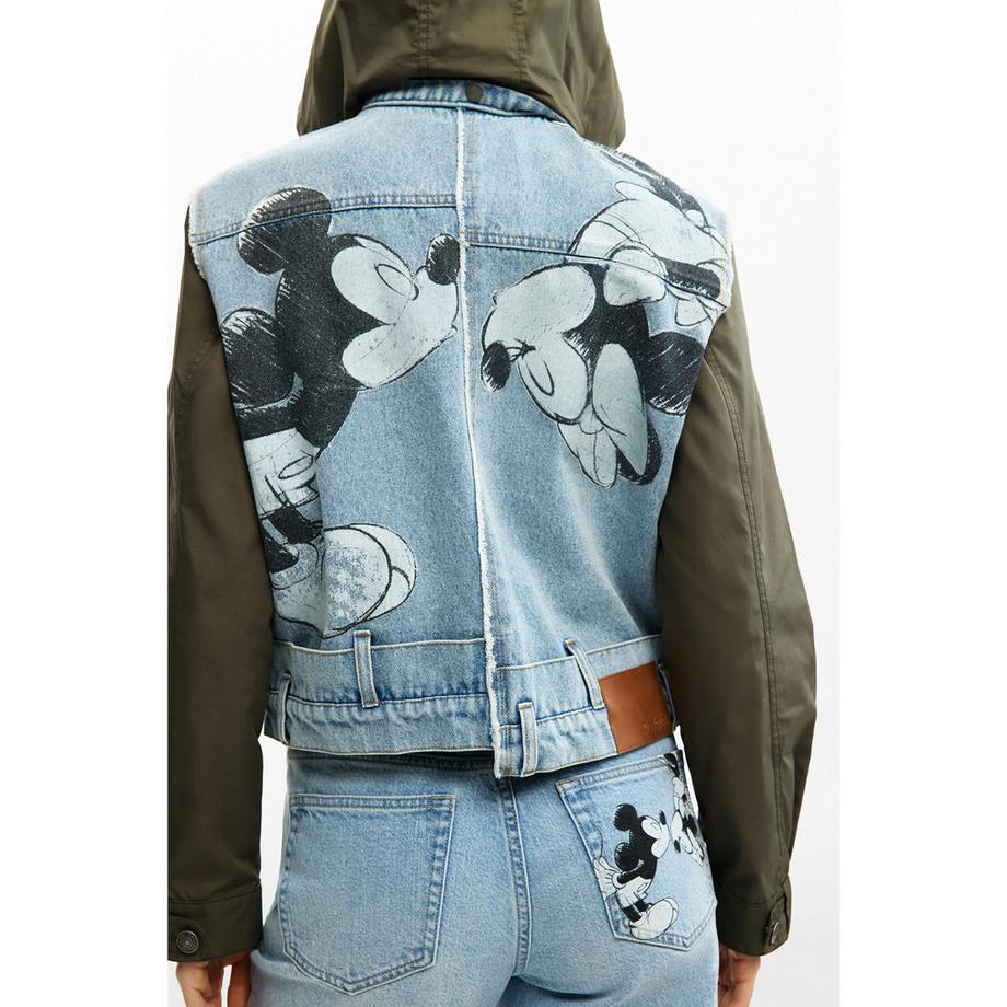 Desigual Giacca di jeans Mickey Mouse con cappuccio  