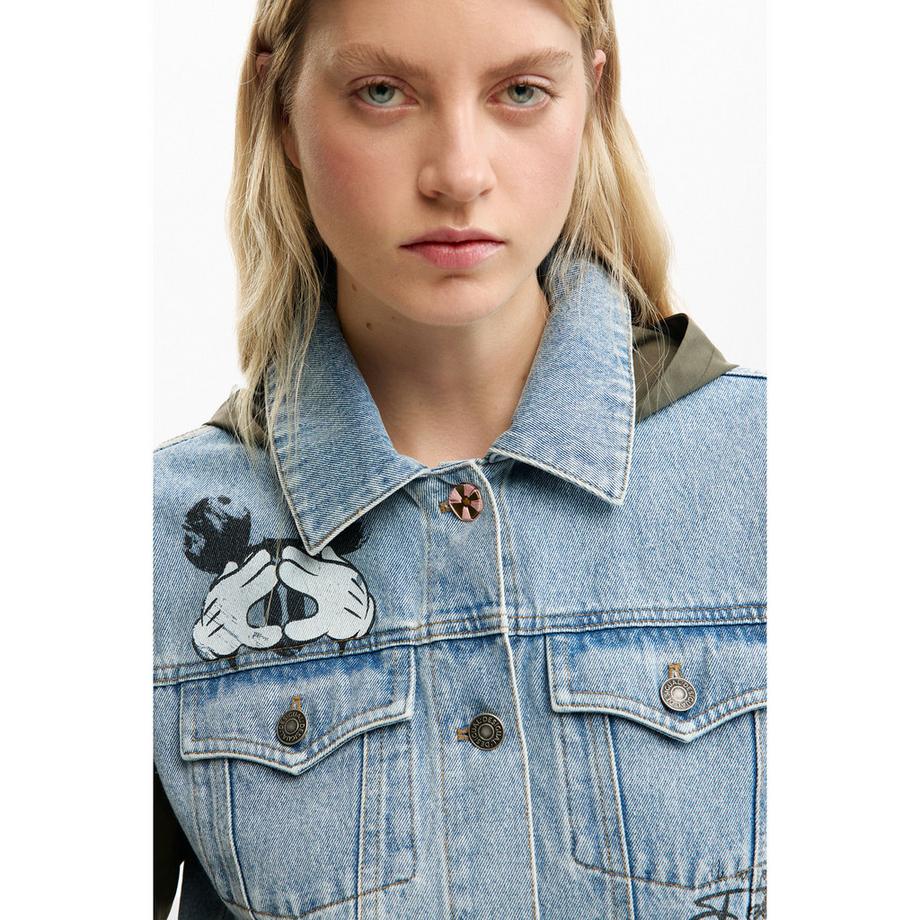 Desigual Giacca di jeans Mickey Mouse con cappuccio  