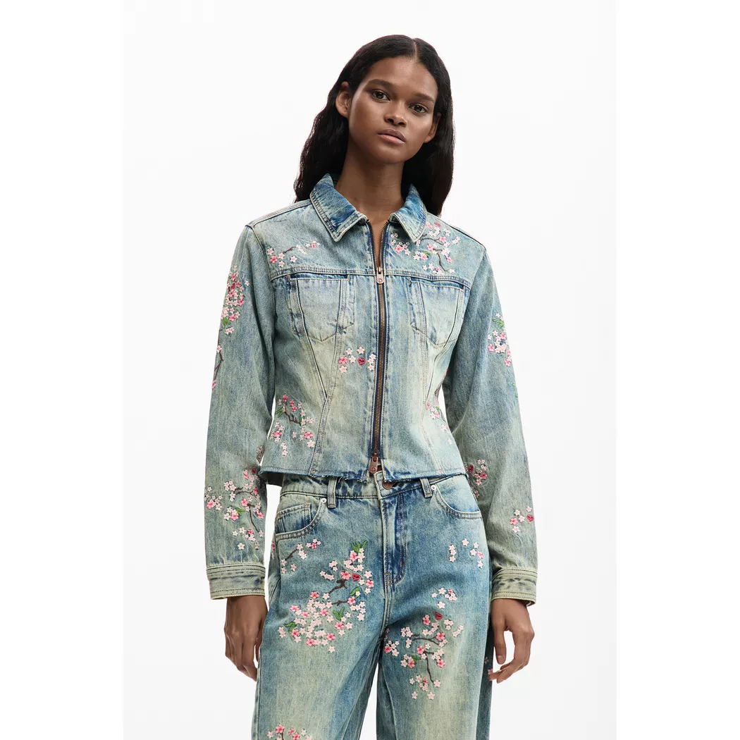 Desigual Blouson en denim patch BLUE L female 7