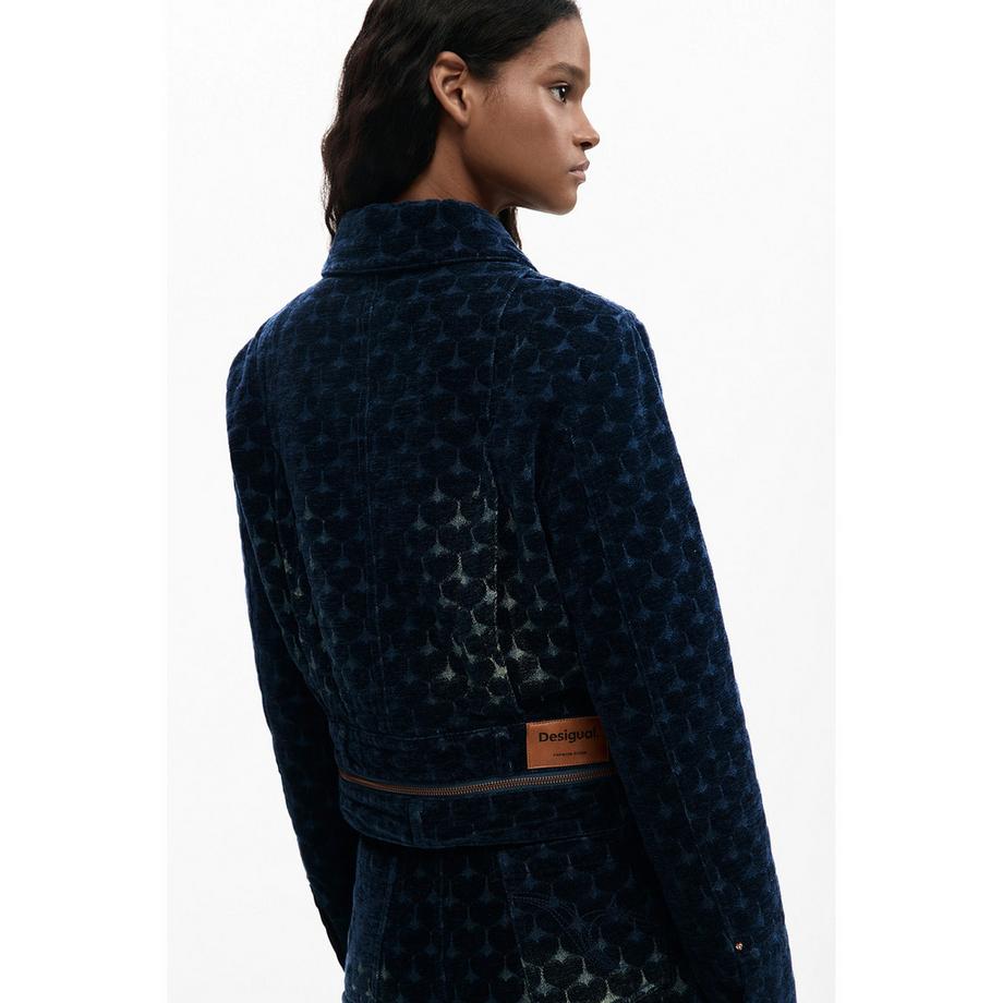 Desigual Giacca Blouson Fantasia con Cerniera Intera  