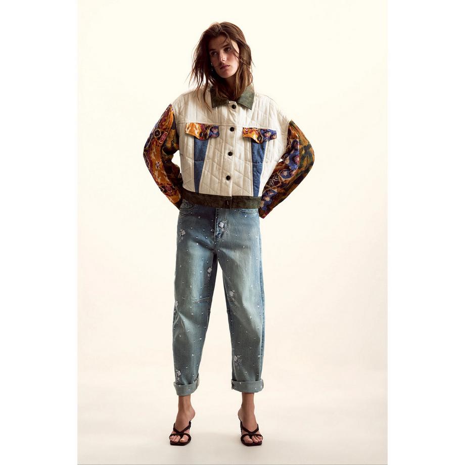 Desigual Giacca Bomber Patchwork Trapuntata  