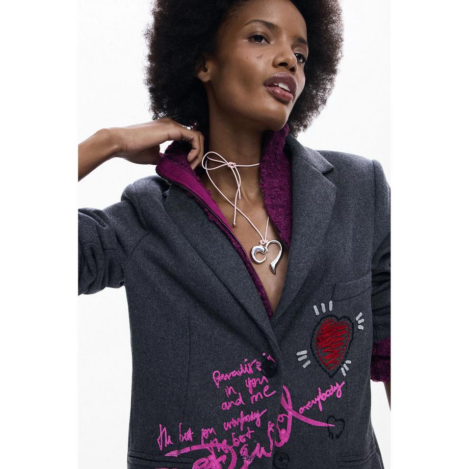 Desigual Giacca con dettagli ricamati  