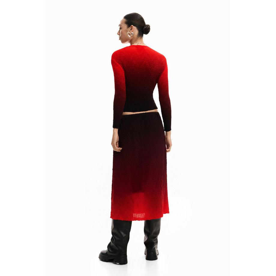 Desigual Ombre Flared Midi Rock  