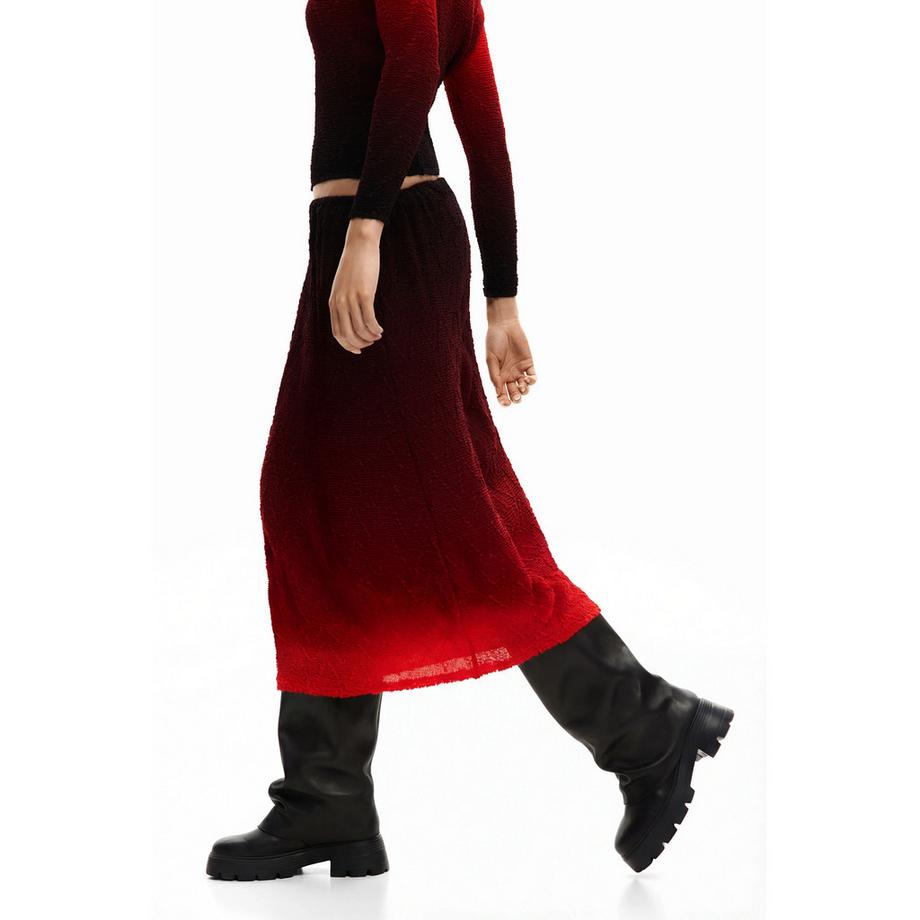 Desigual Ombre Flared Midi Rock  