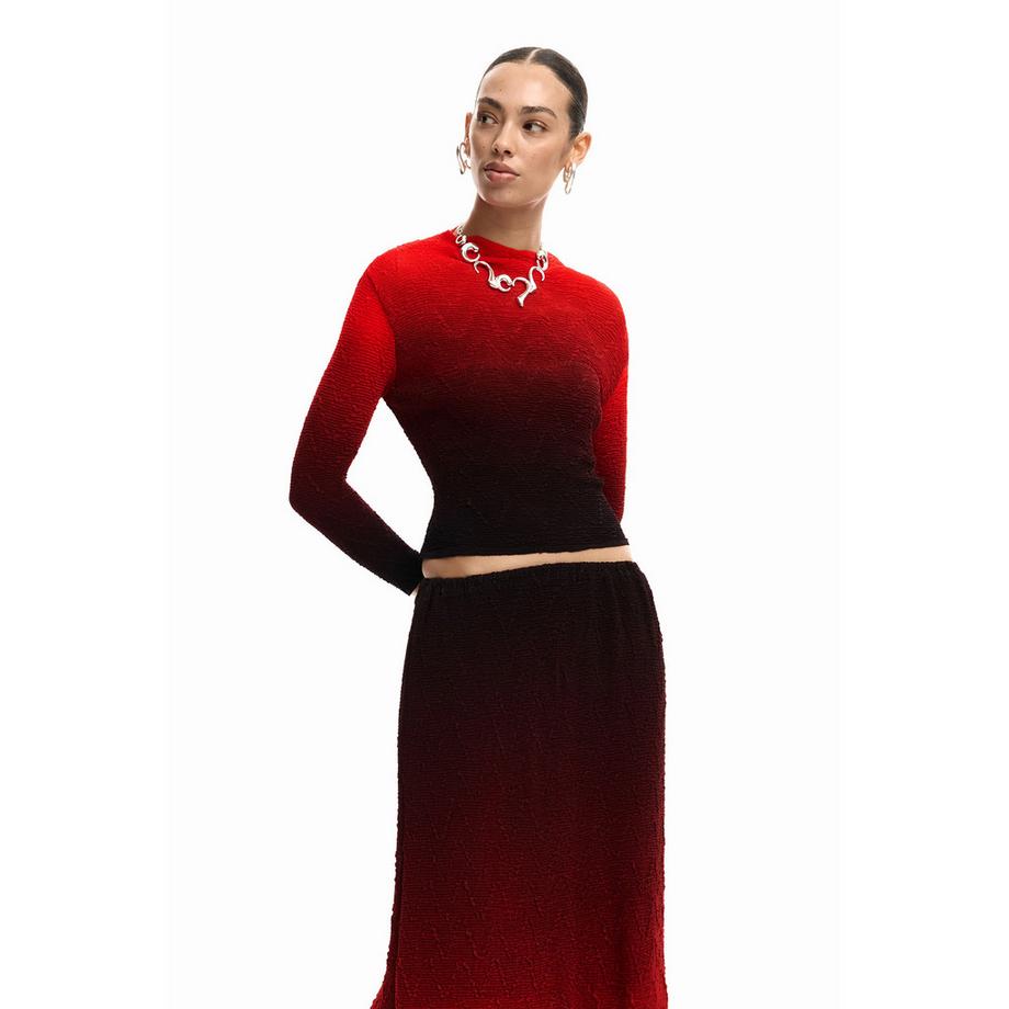 Desigual Ombre Flared Midi Rock  