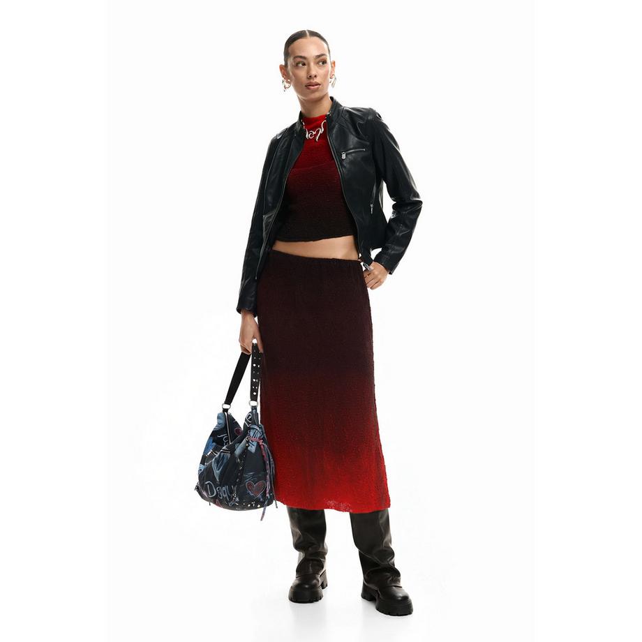 Desigual Ombre Flared Midi Rock  