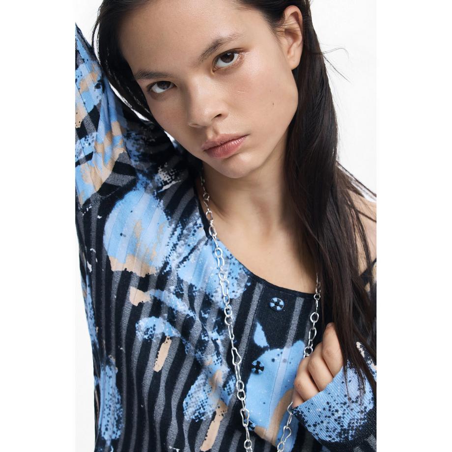 Desigual Pullover mit abstraktem Print  
