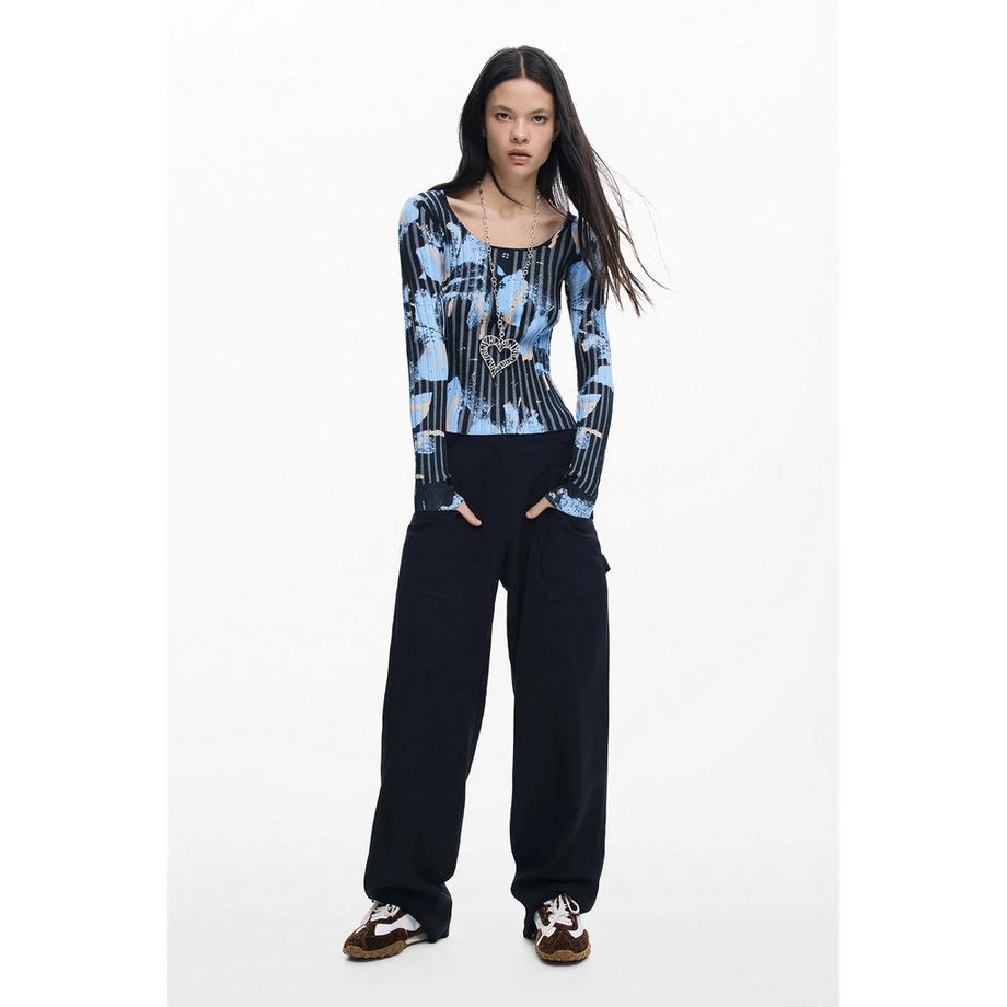 Desigual Pullover mit abstraktem Print  
