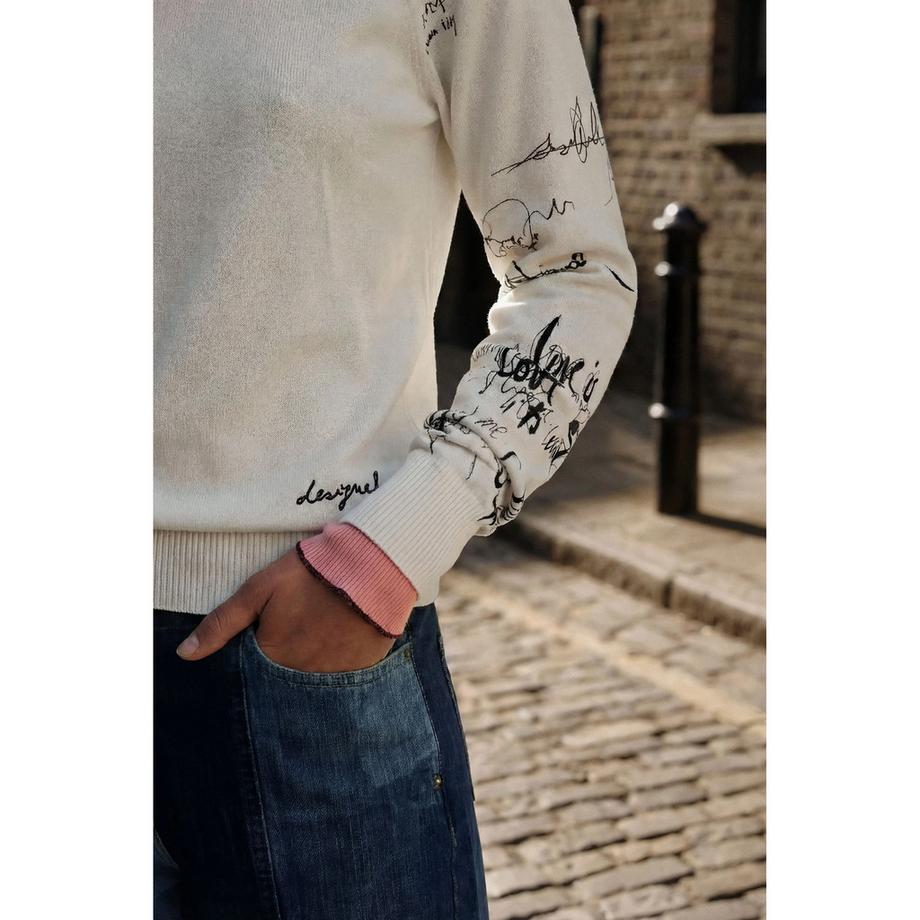 Desigual Maglione girocollo a maniche lunghe  