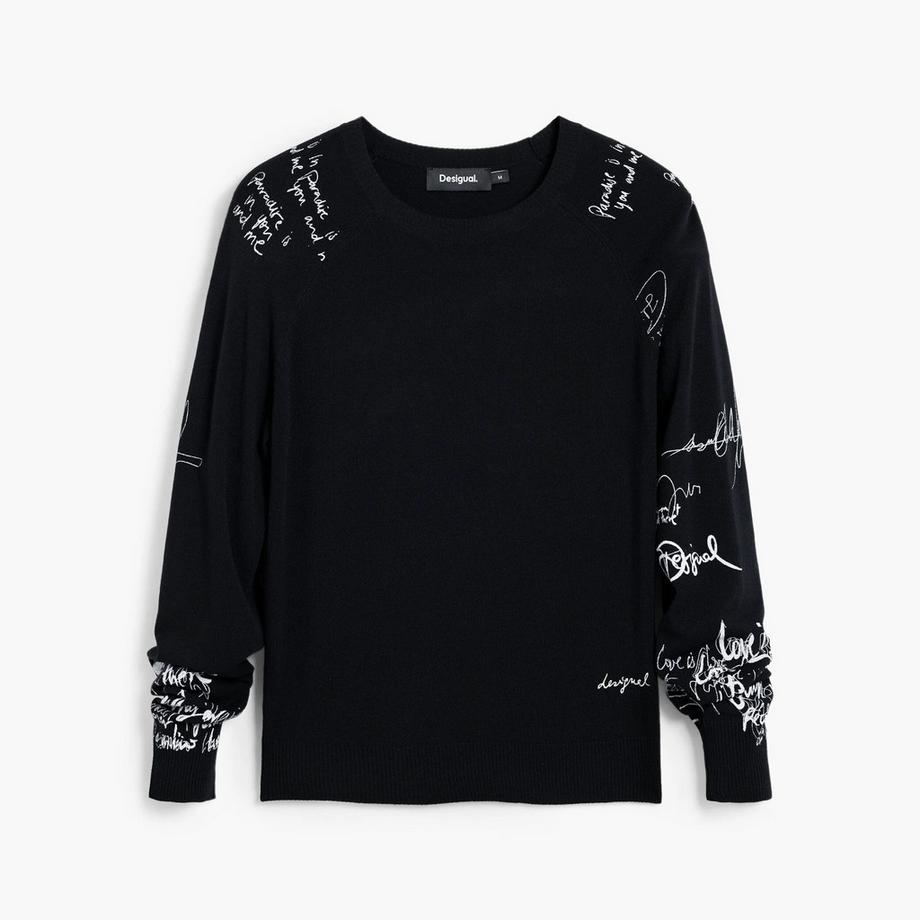 Desigual Rundhals-Pullover mit Grafikdruck  