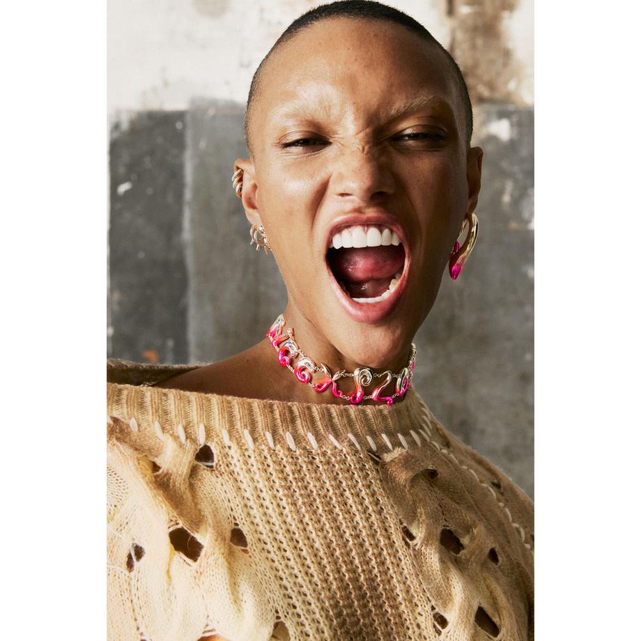 Desigual Pull en maille vieillie  