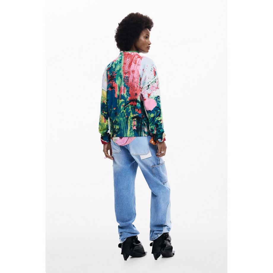 Desigual Pullover mit abstraktem Druck  