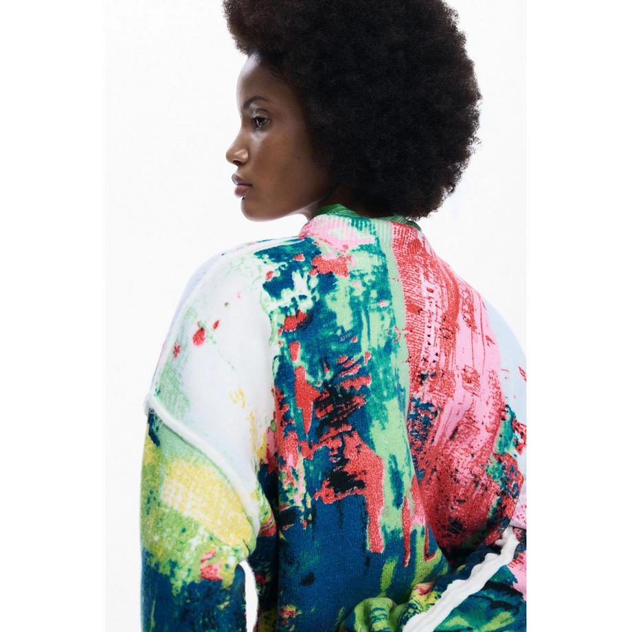 Desigual Pullover mit abstraktem Druck  