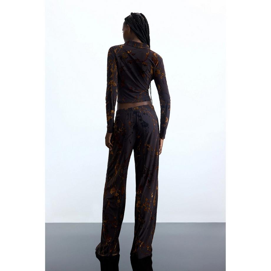 Desigual Pantalon Large à Motif Floral  