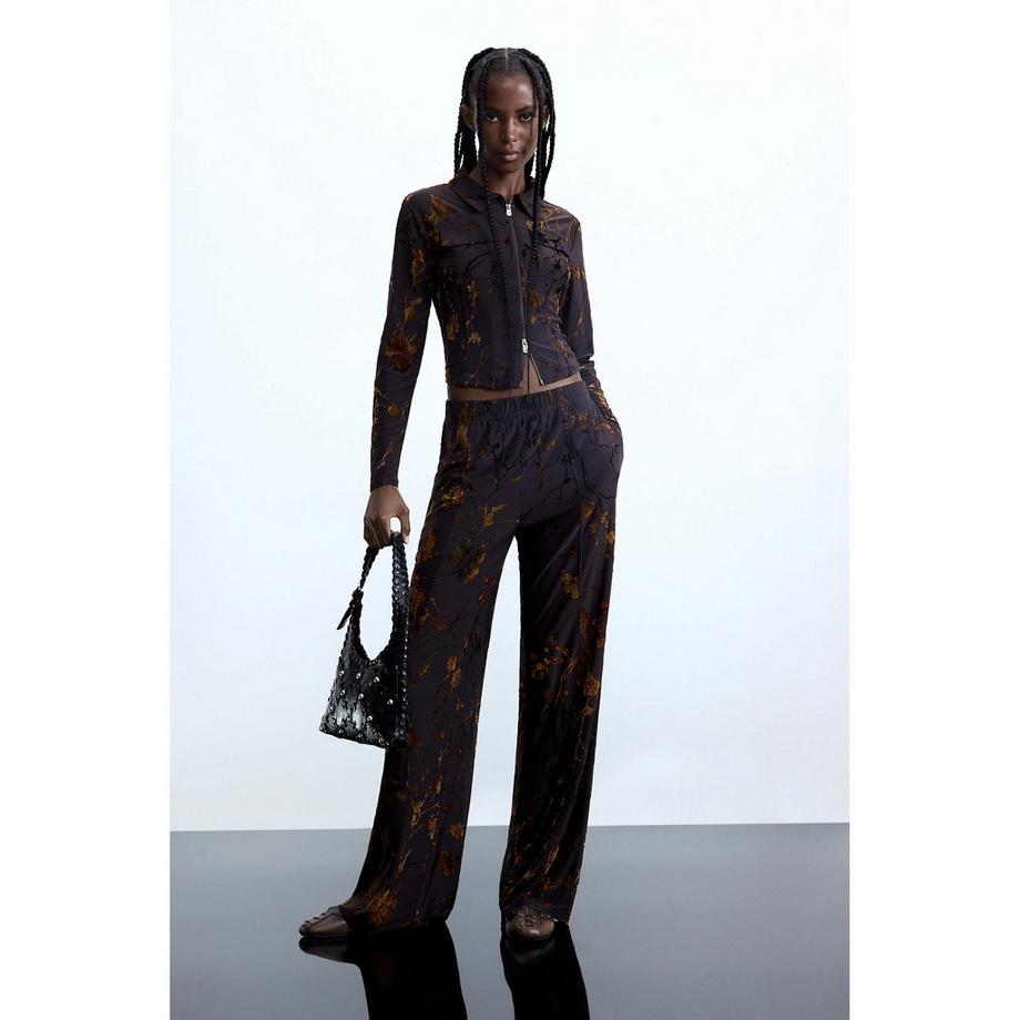 Desigual Pantalon Large à Motif Floral  