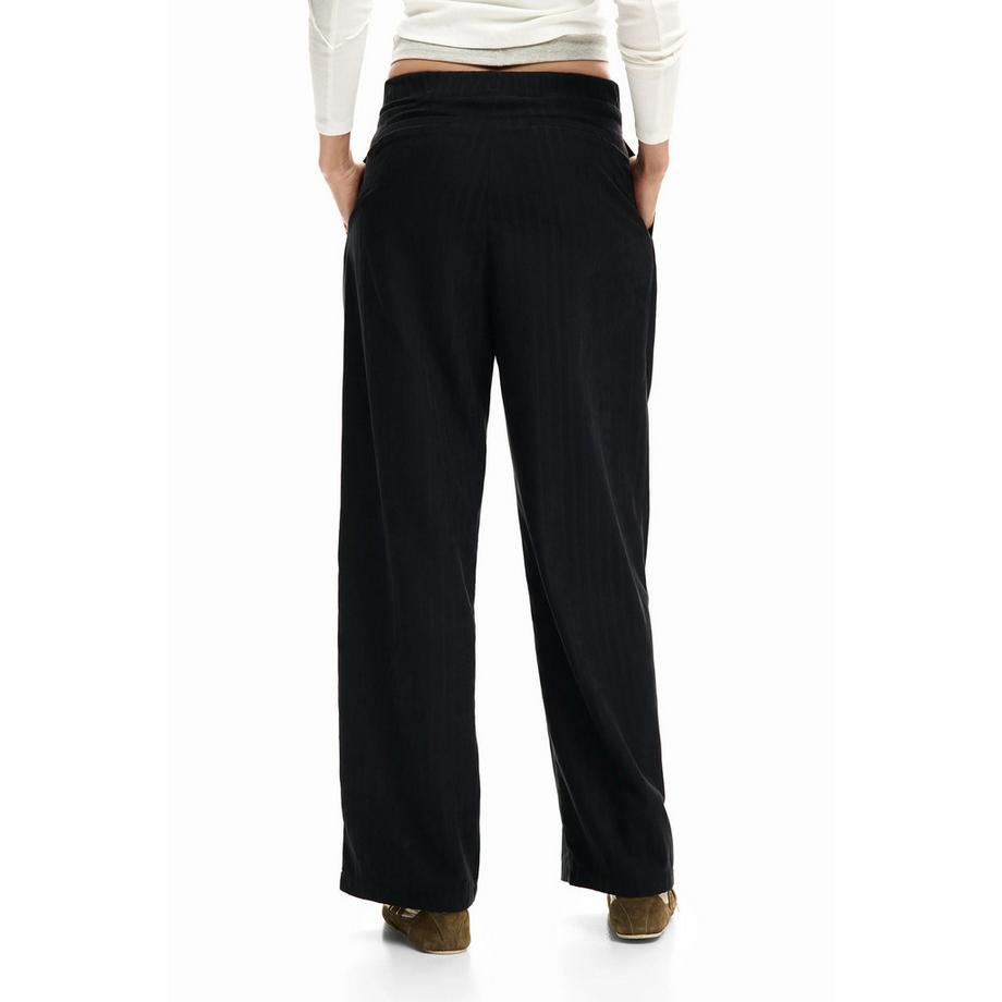 Desigual Pantalon plissé à jambe large  