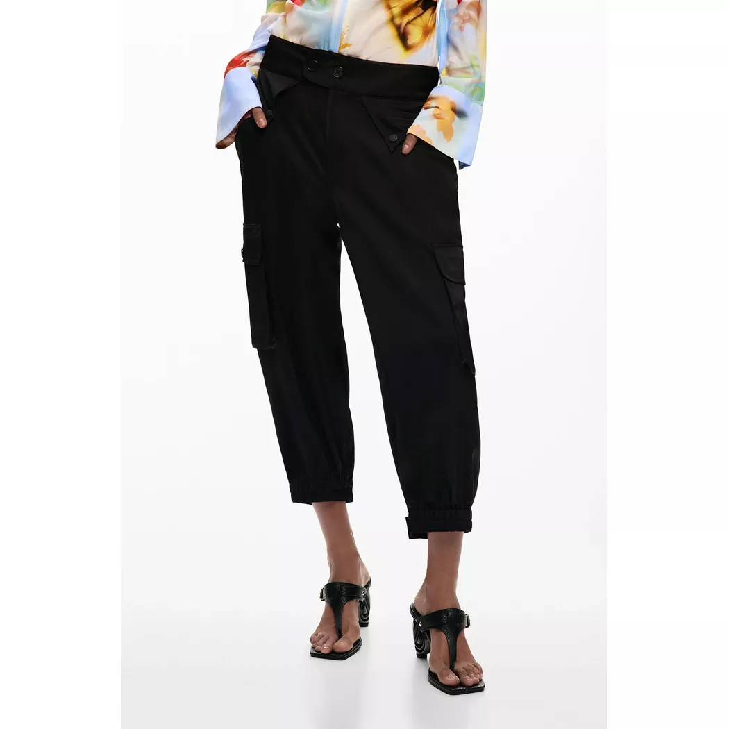 Desigual Pantalon capri cargo BLACK L female 4