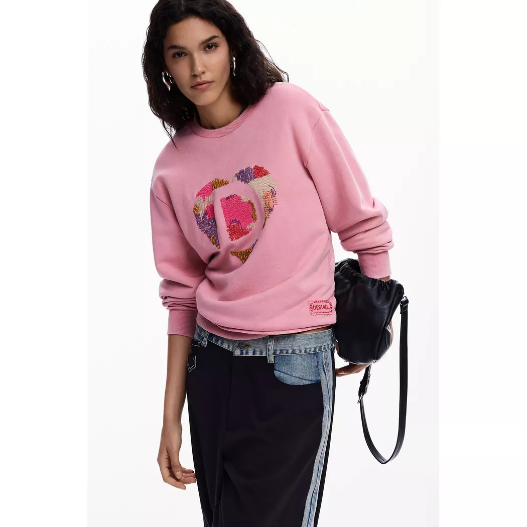 Desigual Sweat-shirt logo perles RED XS female
