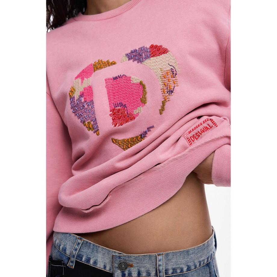 Desigual Sweat-shirt avec cœur brodé  
