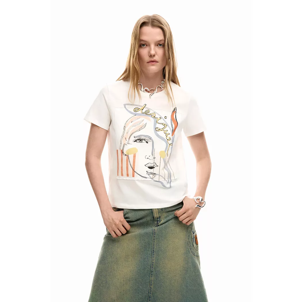 Desigual T-shirt logo Visage WHITE M female 10