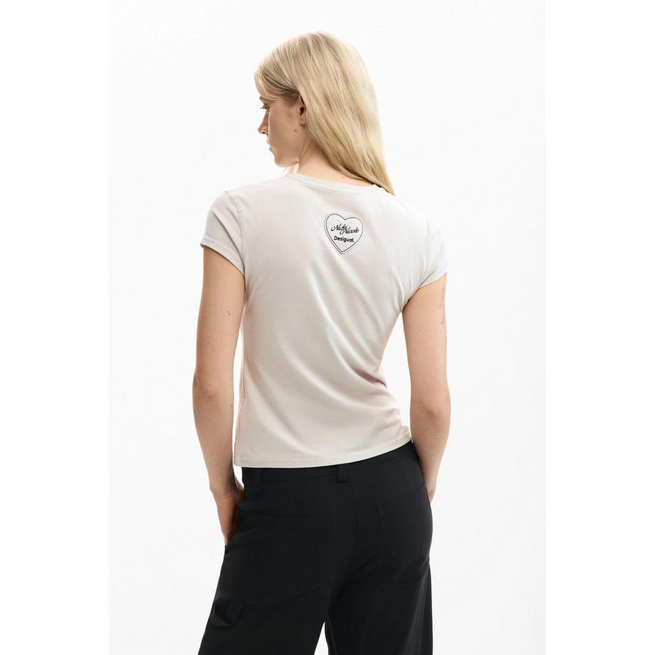 Desigual T-Shirt Stampa Cuore Regular Fit  