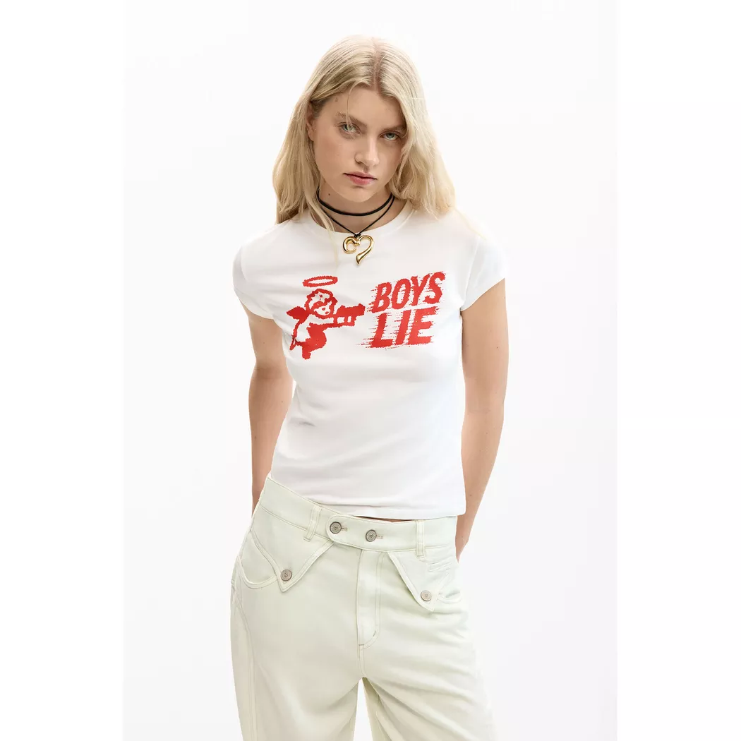 Desigual T-shirt logo Visage WHITE M female 2