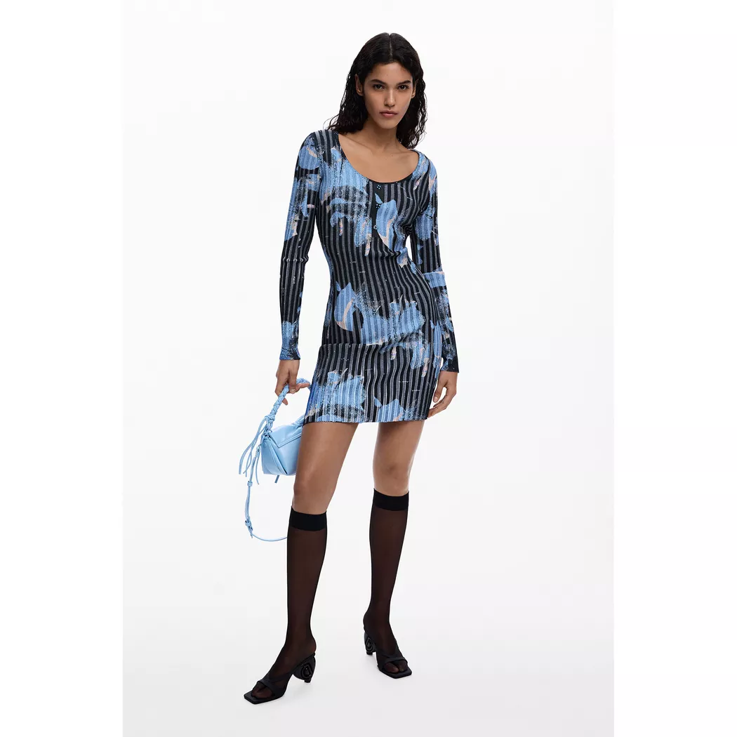 Desigual Robe midi plissée BLACK L female 3