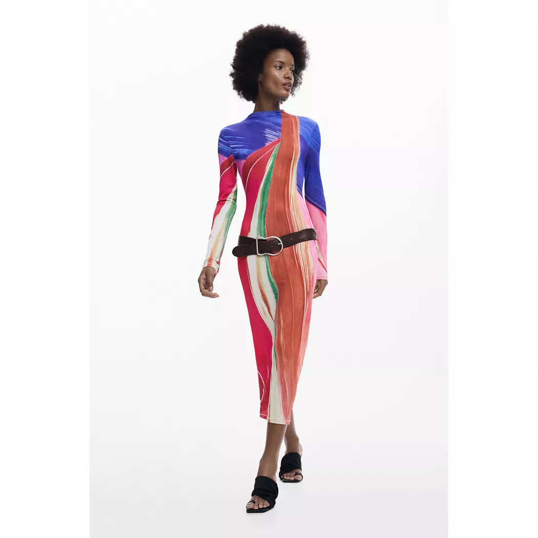 Desigual Robe maille arty MATERIAL FINISHES S female