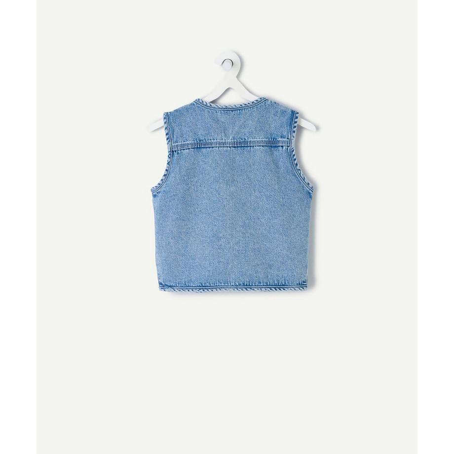 Tape à l'oeil Denim Weste mit vorderer Schnürung  