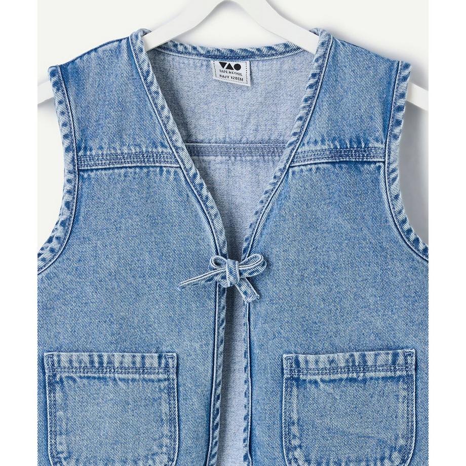 Tape à l'oeil Denim Weste mit vorderer Schnürung  