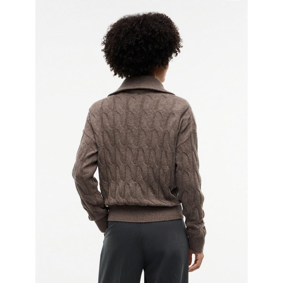 TOMMY HILFIGER Zopfmuster HalbReissverschluss Pullover  
